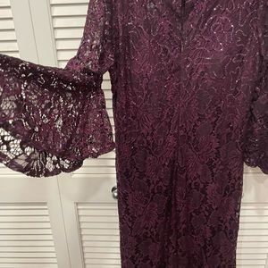 NORTHWEST WOMAN MOTHER OF THE BRIDE FANCY PARTY DRESS DARK PURPLE 16W